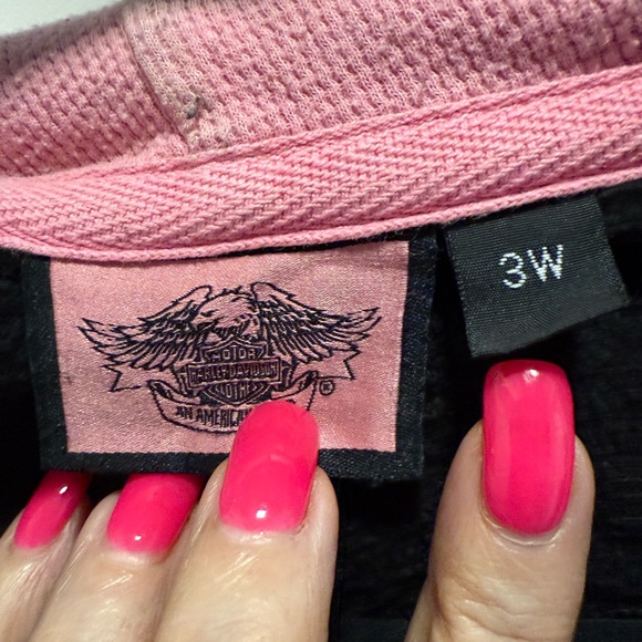 Harley-Davidson Black and Pink Hoodie - Picture 3 of 3